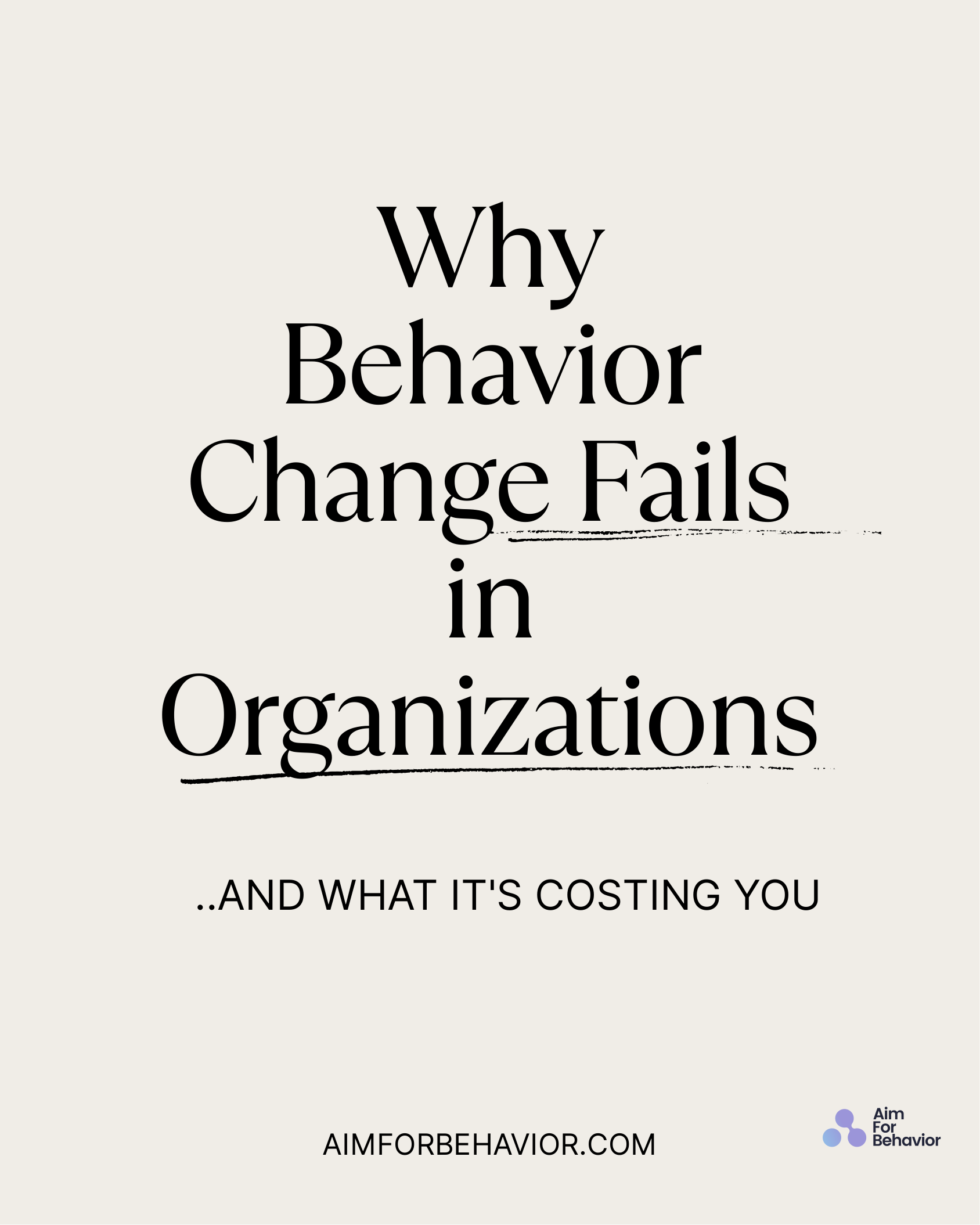 Hero slide: Why is behavior change not happening in organizations